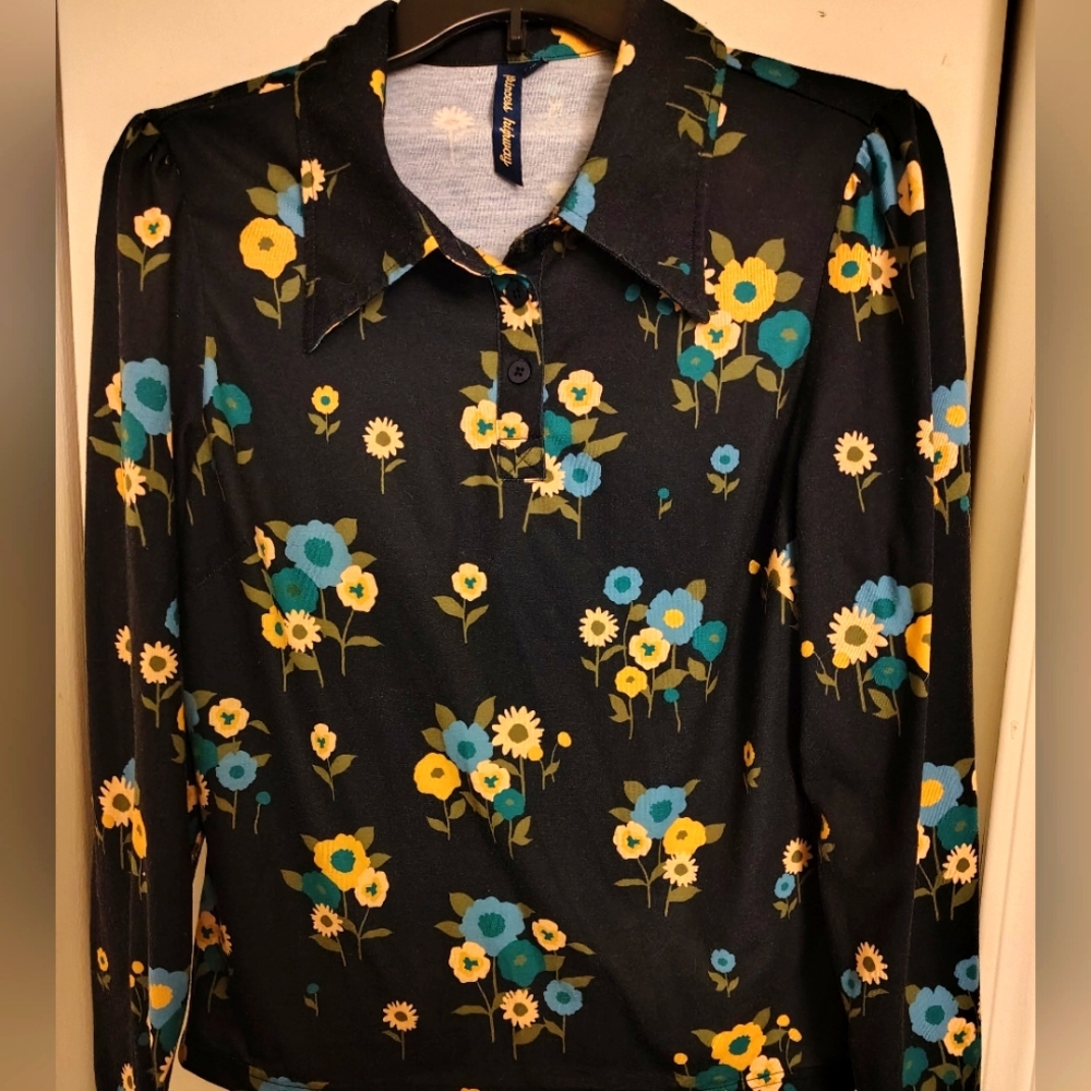 Princess Highway Black Floral Top